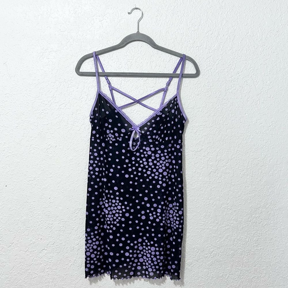 Purple polkadot nightie